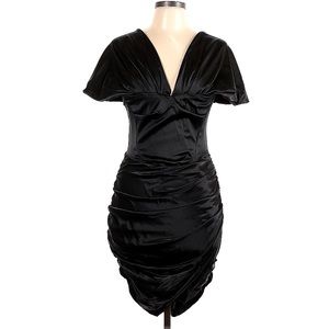 Ingredients ruched black dress EUC XL